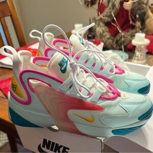 Nike Women’s Zoom 2k Pink and Blue Sneakers